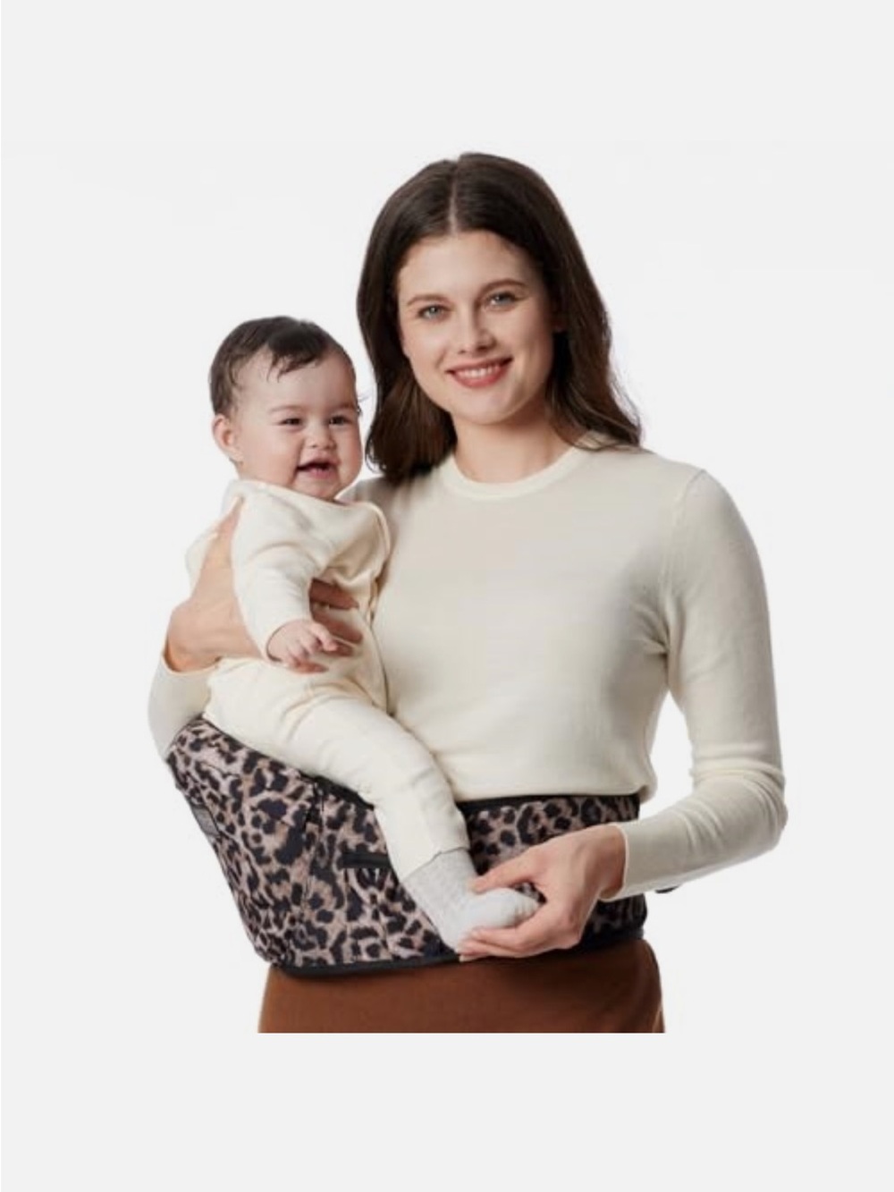 MOMCOZY HIP CARRIER FOR TODDLERS Leopard Print Brown